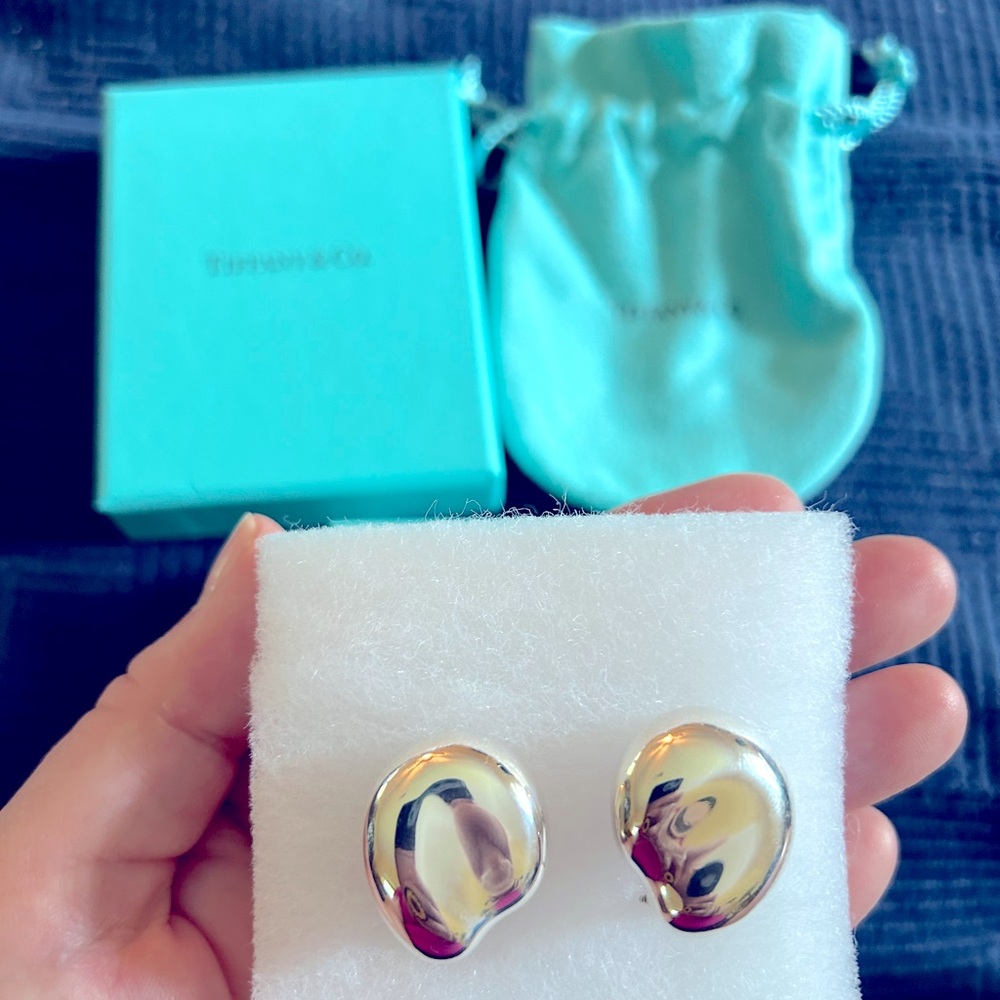 Tiffany & Co Elsa Peretti Large Teardrop Earrings SV 925